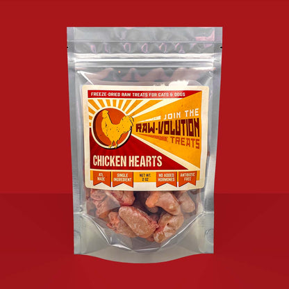 Freeze-Dried Chicken Hearts